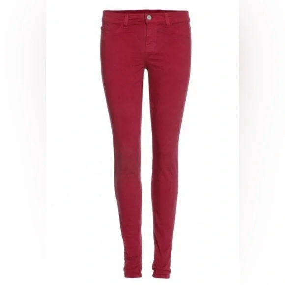 J Brand Women's Cotton Twill Jeans in Black Cherry Red Size 28 - Picture 2 of 9